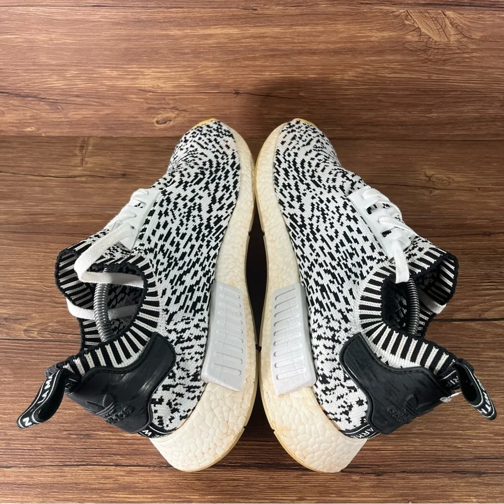Adidas NMD R1 Primeknit‎ Athletic Sneakers Men’s Size 12 ‘Zebra Print’ Shoes